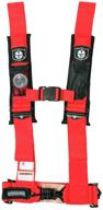 pro armor a114230 red 4-point harness 3&#34 logo