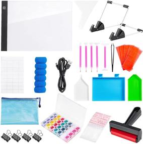 img 4 attached to A4 LED Light Pad for Diamond Painting - 200 Pcs Diamond Painting Light Pad Kits - USB Powered 💎 DIY Dimmable Light Brightness Board - Diamond & Reusable Storage Case Included - Perfect for Full Drill 5D Diamond Painting