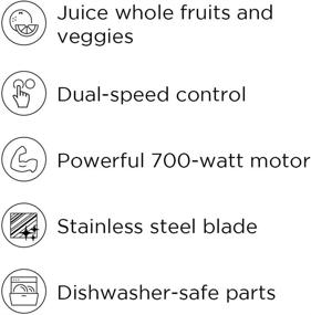 img 2 attached to 🍏 Optimized Chefman Electric Juicer with 2 Speeds, Wide Feeding Tube for Whole Fruits, Extract Nutritious Vegetable and Green Juice, Detachable 1-Quart Pitcher, Foam Separator, Dishwasher-Safe Components