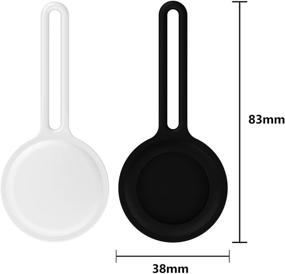 img 3 attached to Vanwuwi 2 Pcs Silicone Case For Airtag Key Finder Silicone Protective Cover With Silicone Key Chain