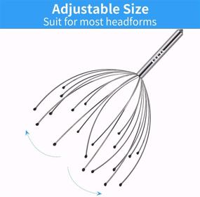 img 1 attached to 🏻 HEETA 2-Pack Head Scalp Massagers, 20 Fingers Scratcher for Deep Relaxation, Hair Stimulation, Stress Relief - Handheld Head Massager Scalp Scratcher (Silver & Silver)