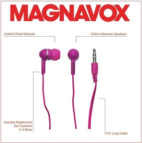 img 3 attached to Розовые наушники-вкладыши Magnavox MHP4850-PK