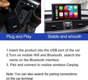 img 1 attached to Carlinkit 3.0 Беспроводной адаптер CarPlay для Volvo VW Audi Ford Mazda Mercedes Honda Chevy Subaru Hyundai Kia Lexus Acura (автомобили с заводской проводкой) Подключение и использование Plug & Play, дизайн с портом Type C.