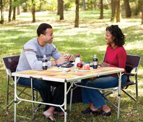 img 1 attached to 🏞️ Coleman Folding Mosaic Table for Outdoor Pack-Away, Silver