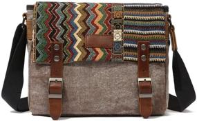 img 4 attached to Vintage Messenger Bag for Women by Uarzt - Stylish & Functional Tablet Accessories for College