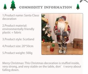 img 1 attached to High-end Simulation Santa Claus Doll - Yamashita Christmas Decorations for Display Window, Scene, Desktop Decoration (Scotland)