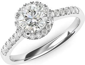 img 3 attached to Classic Simulated Brilliant Diamond Engagement Women's Jewelry