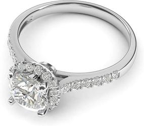 img 2 attached to Classic Simulated Brilliant Diamond Engagement Women's Jewelry