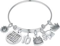 🎁 personalized expandable charm bracelets for women and girls - perfect birthday gifts for friends, mom, daughter, niece, sister, and grandma! logo