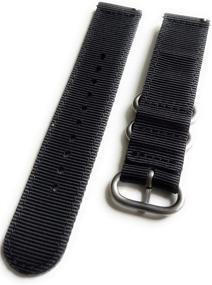 img 3 attached to 🎖️ High-Quality Military Nylon Watch Band for Men's Watches with Easy Release Feature