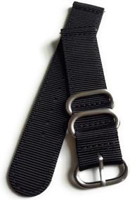 img 1 attached to 🎖️ High-Quality Military Nylon Watch Band for Men's Watches with Easy Release Feature