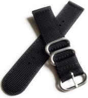 🎖️ high-quality military nylon watch band for men's watches with easy release feature logo