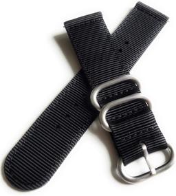 img 4 attached to 🎖️ High-Quality Military Nylon Watch Band for Men's Watches with Easy Release Feature