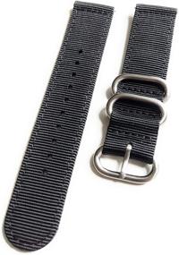 img 2 attached to 🎖️ High-Quality Military Nylon Watch Band for Men's Watches with Easy Release Feature