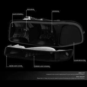 img 3 attached to DNA Motoring Smoked Lens Clear Corner Headlights for 99-07 Sierra / 00-06 Yukon XL 1500 2500