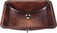 🚿 sinkology sb206-21ag curie handmade pure solid overflow undermount bath sink, 21-inch, aged copper логотип