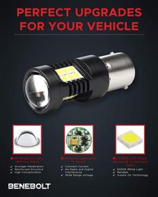 img 3 attached to 💡 BENEBOLT 1156 LED Bulbs 3600 Lumens - Ultra Bright Reverse, Lawn Mower, Daytime Running Light - 2 Pack