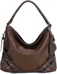 img 4 attached to 👜 Женская сумка Scarleton Large Faux Leather Hobo Bag: Универсальная сумка через плечо и через тело, модель H1065