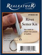 🔨 enhance your leathercrafts with the realeather crafts rivet setter kit, nickel logo