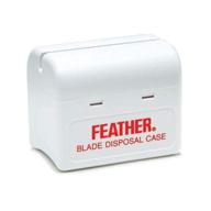 efficient storage solution for feather 🗂️ styling razor: feather styling razor disposal case logo