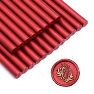 swangsa 20 pieces glue gun sealing wax sticks metallic red for wax seal stamp logo