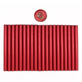 img 3 attached to SWANGSA 20 Pieces Glue Gun Sealing Wax Sticks Metallic Red For Wax Seal Stamp