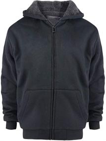 img 3 attached to Heavyweight Sherpa Hoodies by Urimoser for Boys - Quality Sweatshirts