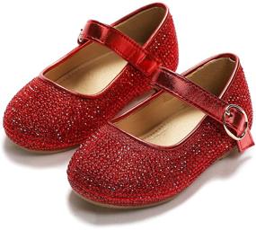 img 4 attached to 👠 ESTINE Mary Jane Flats: Glittery Dress Princess Ballet Shoes for Little Kids & Toddlers