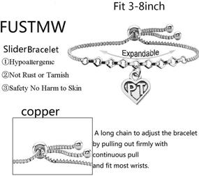 img 2 attached to 🎁 FUSTMW PT Gift - Adjustable Bangle Bracelet for Physical Therapists, Graduation Gift - Physical Therapy Bracelet and Jewelry