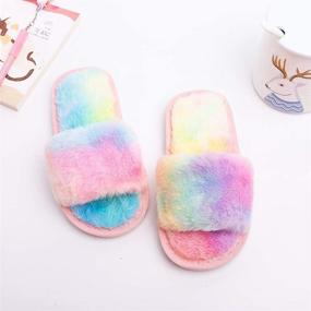 img 3 attached to Slippers Fluffy Outdoor Rainbow Numeric_1_Point_5