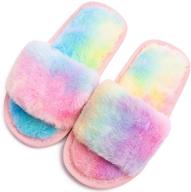 slippers fluffy outdoor rainbow numeric_1_point_5 logo