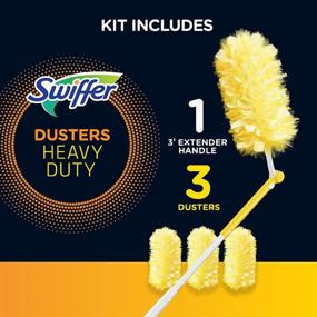 img 2 attached to 🧹 Набор стартовый для пылесоса Swiffer Dusters 360 с телескопической ручкой и 4 запасными насадками - Поднимите свой уровень уборки!