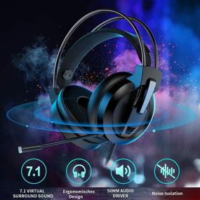 img 1 attached to 🎮 Immerse Yourself in Gaming: Zentouch Gaming Headset with 7.1 Surround Sound, Mic, and Noise Cancelling – Perfect for Xbox One, PS4, Nintendo Switch, PC, and More!
