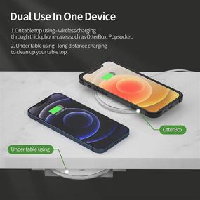 img 3 attached to 🔌 Invisible Wireless Charger KPON: Long Distance Wireless Phone Charger, Under Desk QI 10W Fast Furniture Wireless Charging Pad for iPhone 12/12 Pro/12 Pro max/Galaxy/Air pod/Headphone