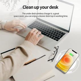 img 2 attached to 🔌 Invisible Wireless Charger KPON: Long Distance Wireless Phone Charger, Under Desk QI 10W Fast Furniture Wireless Charging Pad for iPhone 12/12 Pro/12 Pro max/Galaxy/Air pod/Headphone