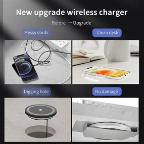 img 1 attached to 🔌 Invisible Wireless Charger KPON: Long Distance Wireless Phone Charger, Under Desk QI 10W Fast Furniture Wireless Charging Pad for iPhone 12/12 Pro/12 Pro max/Galaxy/Air pod/Headphone