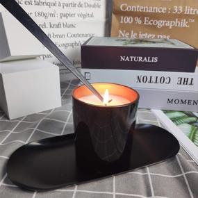 img 2 attached to 🕯️ MANULENA 3 in 1 Candle Accessory Set - Black - Enhance Your Candle Experience with Wick Trimmer, Dipper, and Snuffer. Perfect Gift for Candle & Aromatherapy Enthusiasts - BK