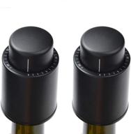 🍾 z-onemart 2 pack vacuum wine bottle stopper with time scale record, vacuum champagne stoppers, reusable wine saver bottle preserver, wine corks keep fresh, fits any bottles логотип