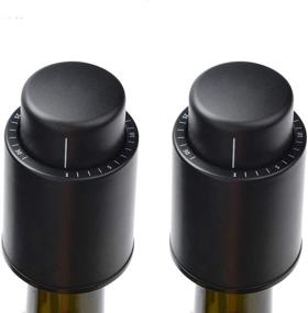 img 4 attached to 🍾 Z-oneMart 2 Pack Vacuum Wine Bottle Stopper with Time Scale Record, Vacuum Champagne Stoppers, Reusable Wine Saver Bottle Preserver, Wine Corks Keep Fresh, Fits Any Bottles