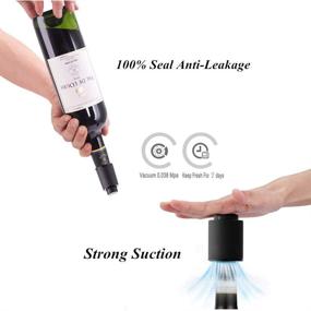 img 3 attached to 🍾 Z-oneMart 2 Pack Vacuum Wine Bottle Stopper with Time Scale Record, Vacuum Champagne Stoppers, Reusable Wine Saver Bottle Preserver, Wine Corks Keep Fresh, Fits Any Bottles