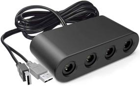 img 4 attached to CLOUDREAM Gamecube Controller Adapter for Super Smash Bros Switch, Wii U, Switch, and PC. Turbo and Vibration Support. No Lag & Driver-Free Gamecube Adapter