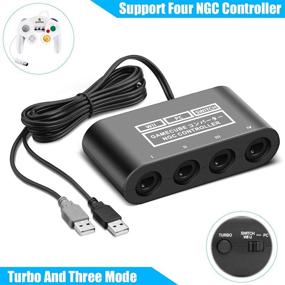 img 2 attached to CLOUDREAM Gamecube Controller Adapter for Super Smash Bros Switch, Wii U, Switch, and PC. Turbo and Vibration Support. No Lag & Driver-Free Gamecube Adapter