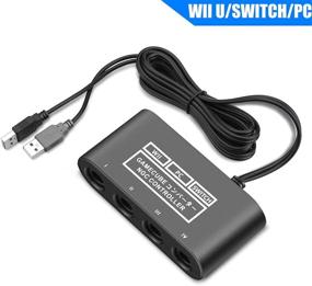 img 3 attached to CLOUDREAM Gamecube Controller Adapter for Super Smash Bros Switch, Wii U, Switch, and PC. Turbo and Vibration Support. No Lag & Driver-Free Gamecube Adapter