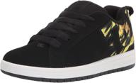 dc girls court graffik: athletic skate shoes for girls - stylish and performance-driven! logo