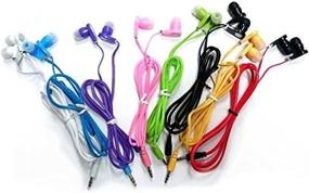 img 4 attached to 🎧 JustJamz 10 Pack 3.5mm Stereo In-Ear Earbud Headphones - Assorted Colors (Bulk Earphones Deal)