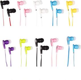 img 2 attached to 🎧 JustJamz 10 Pack 3.5mm Stereo In-Ear Earbud Headphones - Assorted Colors (Bulk Earphones Deal)