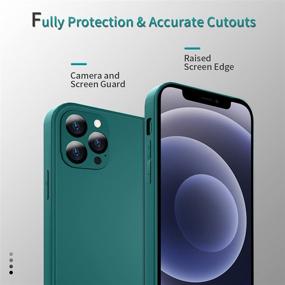 img 3 attached to 📱 Green Matte Slim Hard Case for iPhone 12 Pro Max with Magnetic Magsafe & Hybrid Frosted Glass Protector – Thin, Shockproof, Bumper Anti-Scratch Heavy Duty Case for iPhone 12 Pro Max