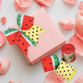 img 1 attached to 🍉 Colorful Watermelon Grosgrain Ribbon - Pack of 6, 5 Yards Each - Perfect for Decorations!