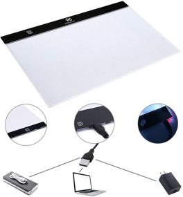 img 1 attached to 🎨 PP OPOUNT B4 LED Light Pad Set - Adjustable Brightness Light Box for Diamond Painting with Felt Handbag and Stand Holder - Ideal for DIY Art Craft, Diamond Painting, Sketching