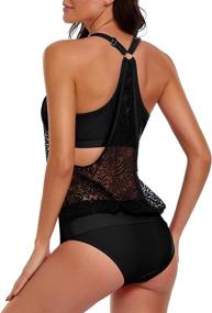 img 3 attached to Urchics Blouson Tankini Swimsuits Swimwear Women's Clothing in Swimsuits & Cover Ups